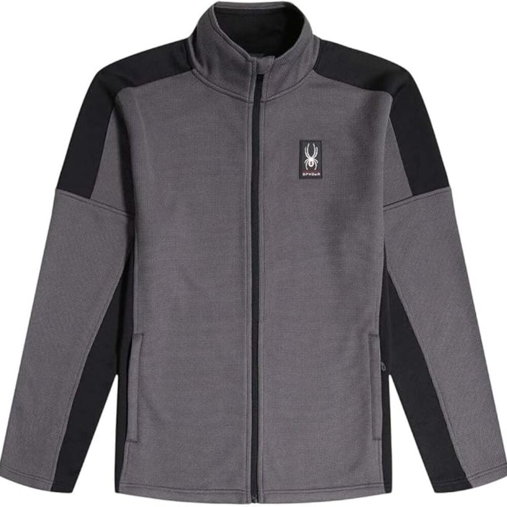 Spyder Mendoza Full Zip NWT men's fleece small gray and black